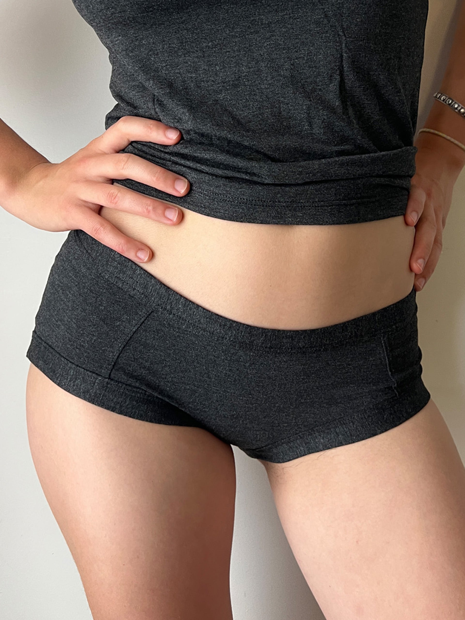 Low Waisted Charcoal