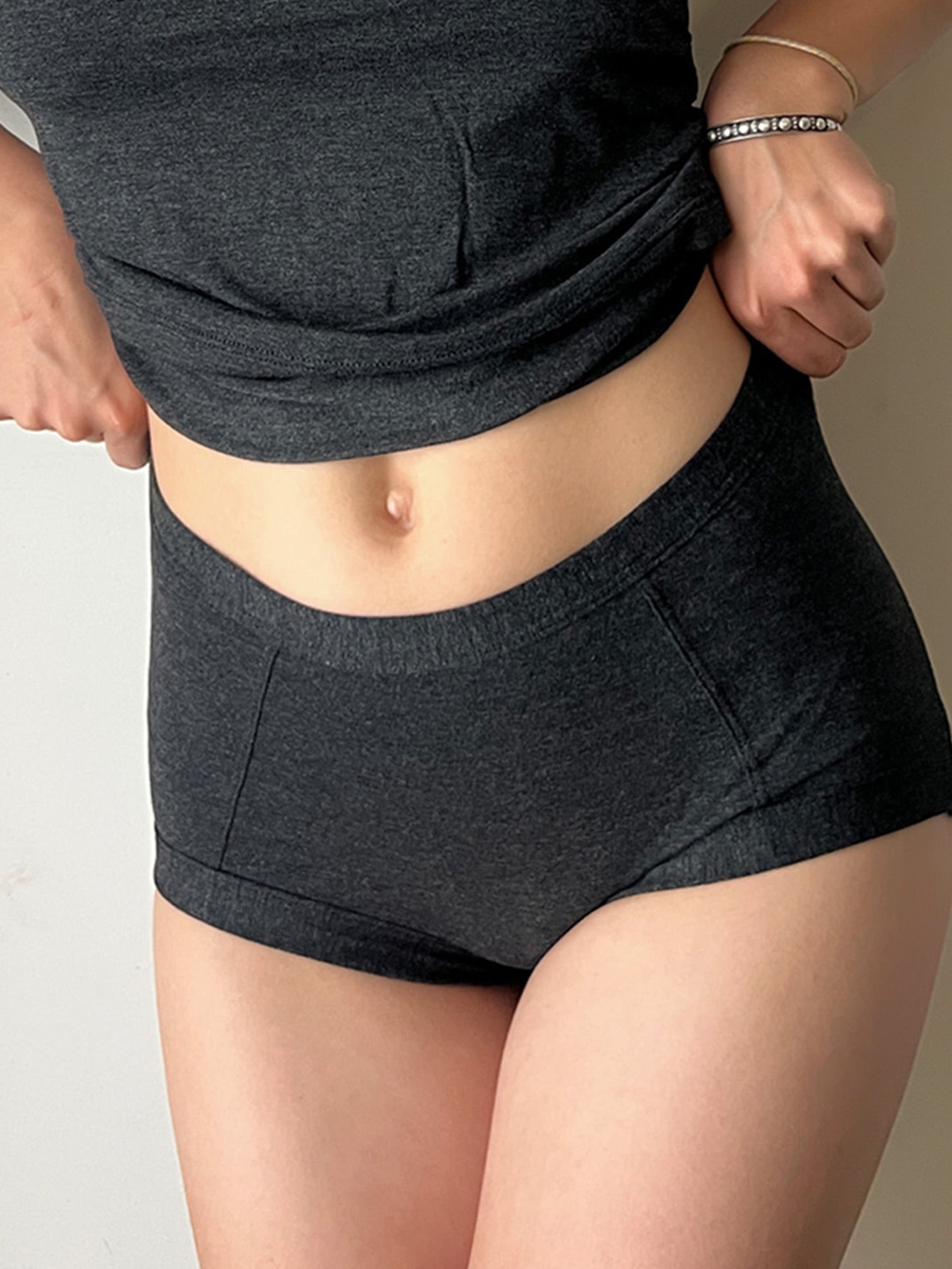 High Waisted Charcoal