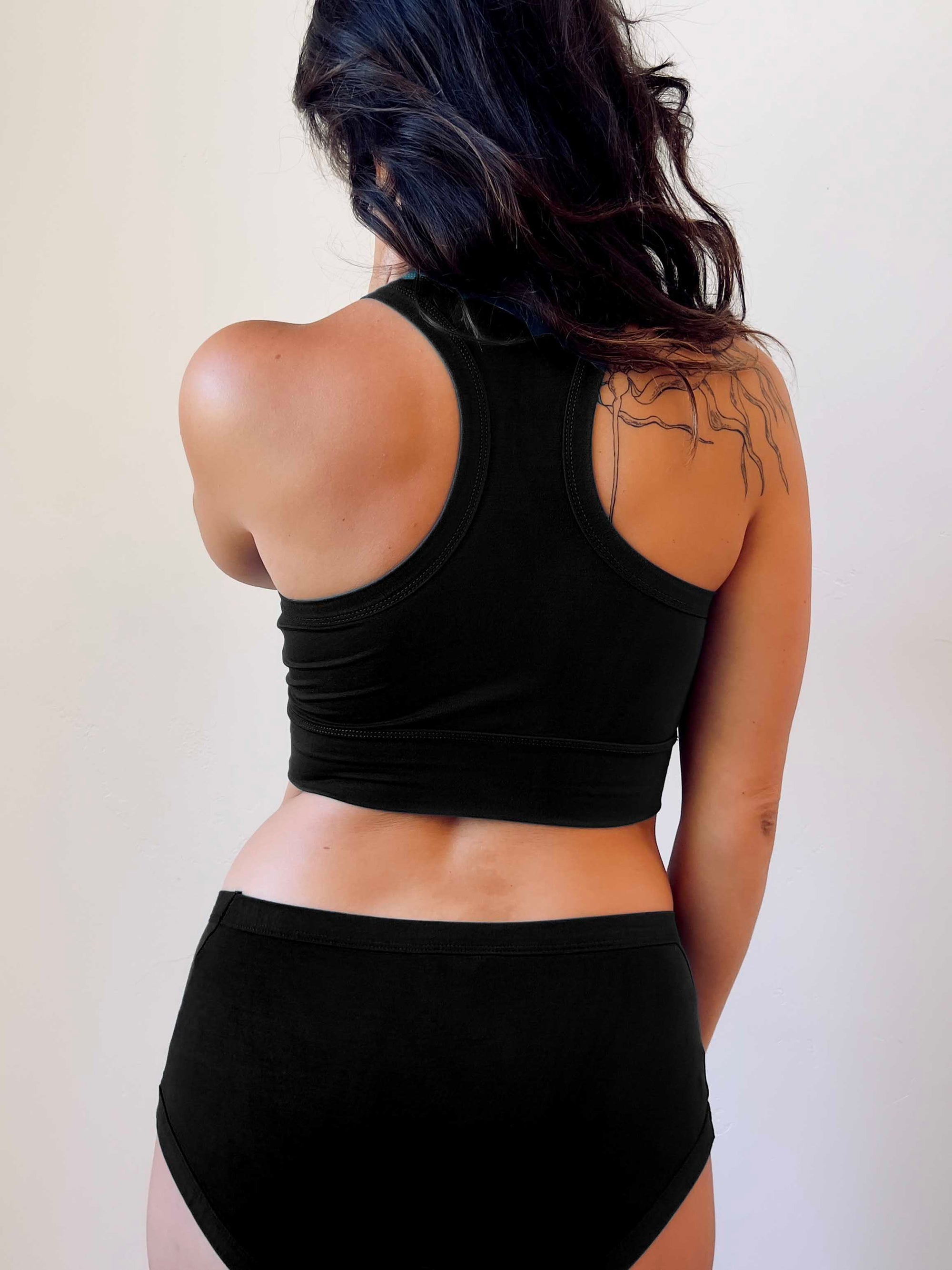 Black Racerback Bralette - Tush and Bush