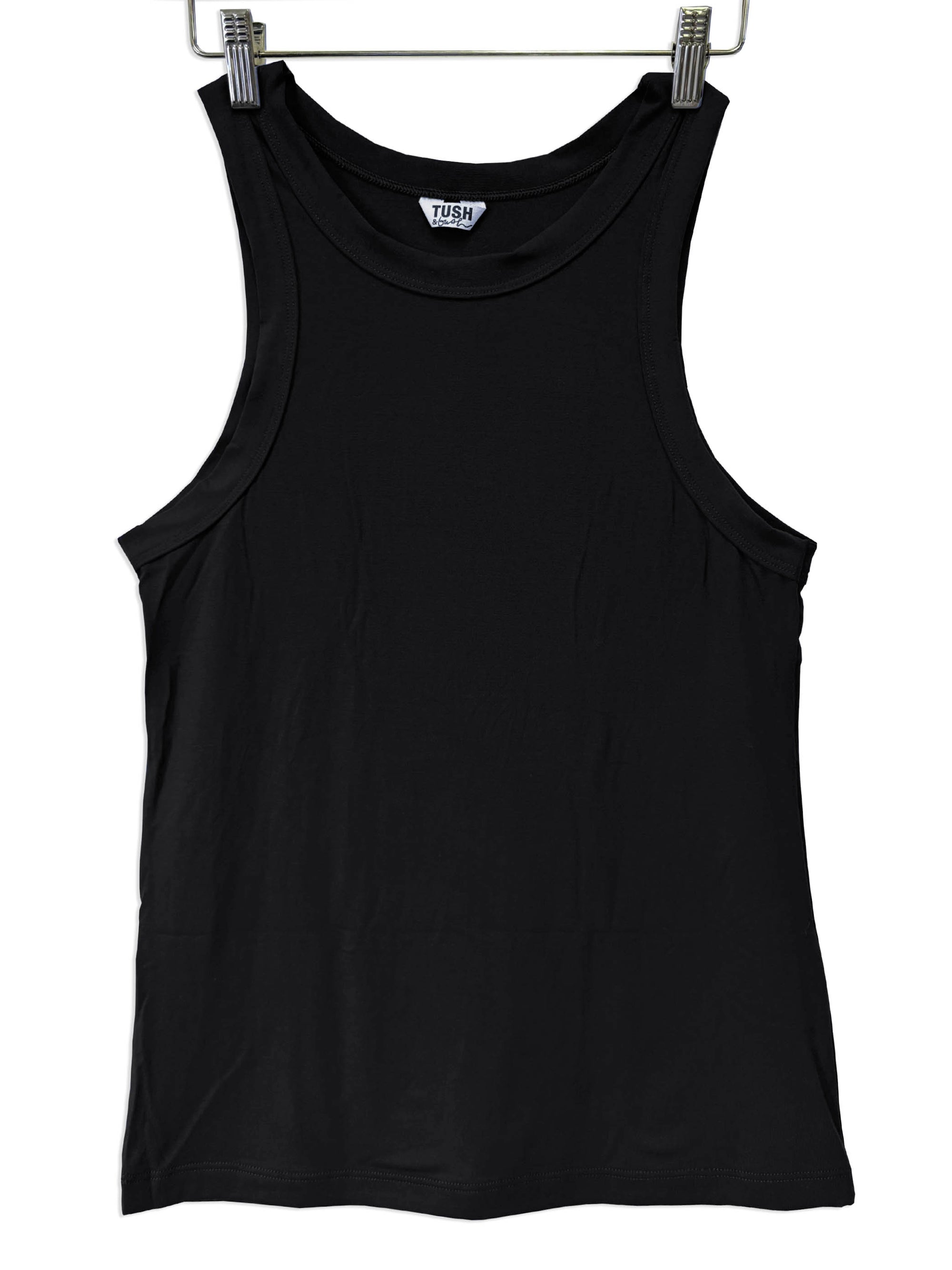 Black High Neck Tank
