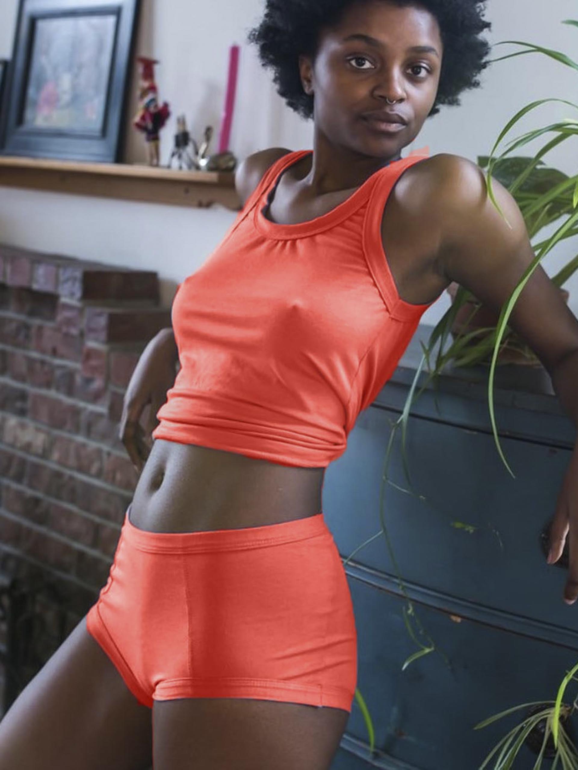 High Waisted Hot Coral