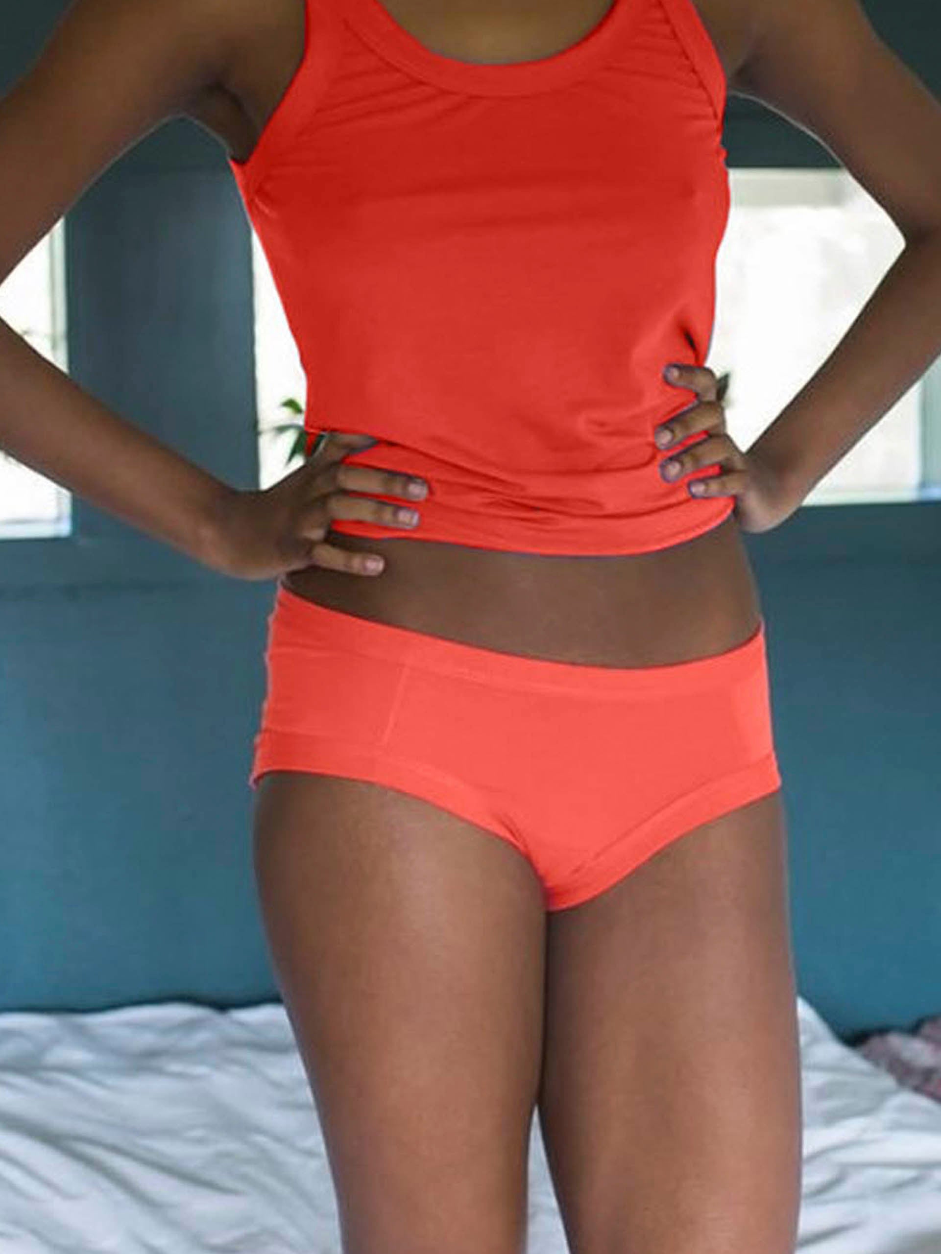 Low Waisted Hot Coral