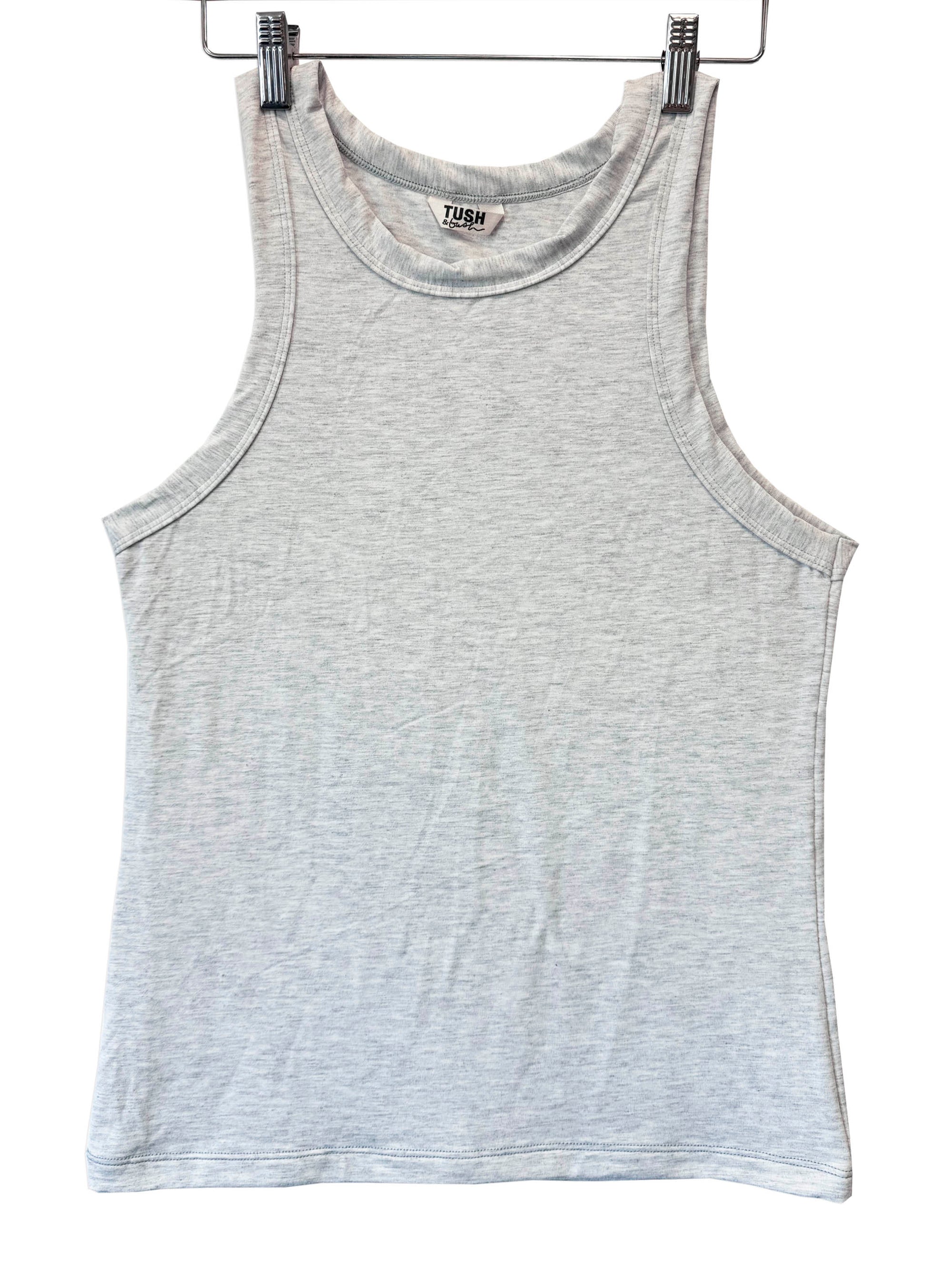 Oat High Neck Tank
