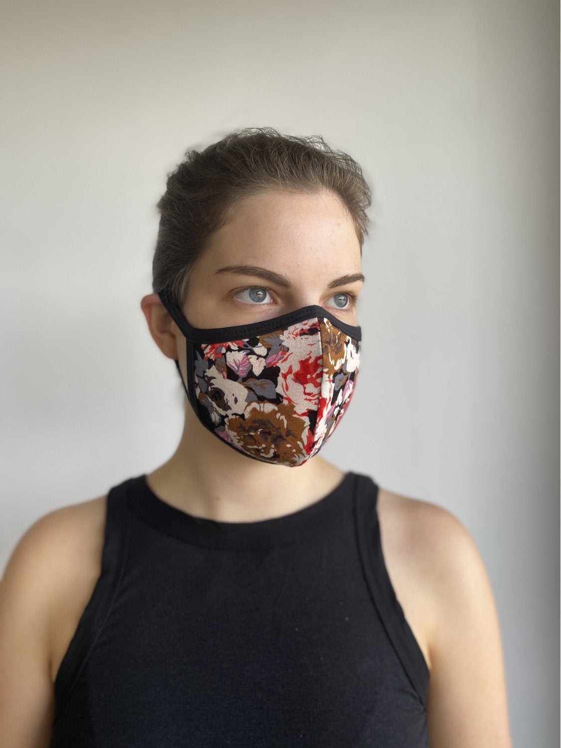 bamboo viscose mask floral 