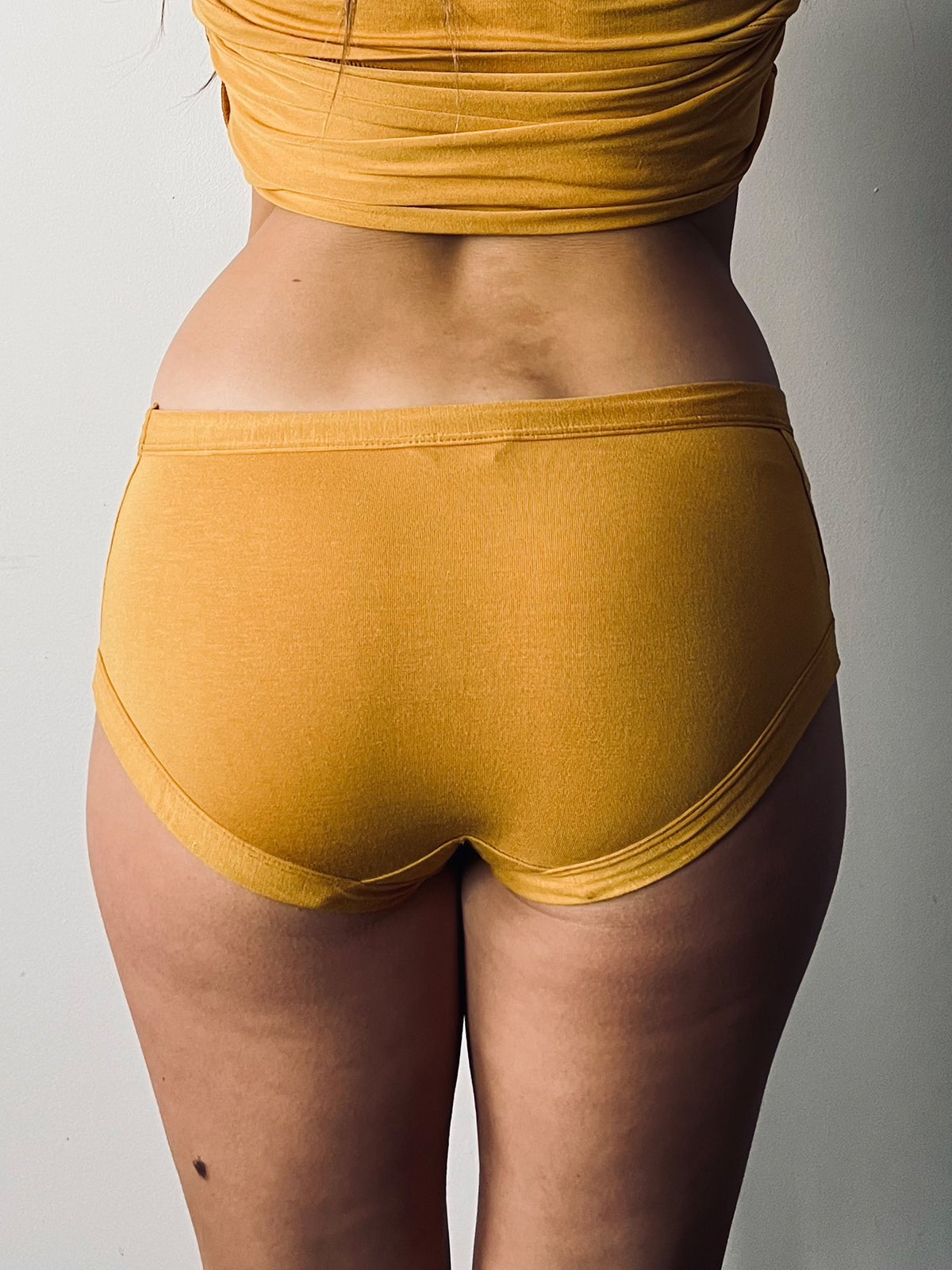 yellow orange low waisted bamboo viscose underwear 