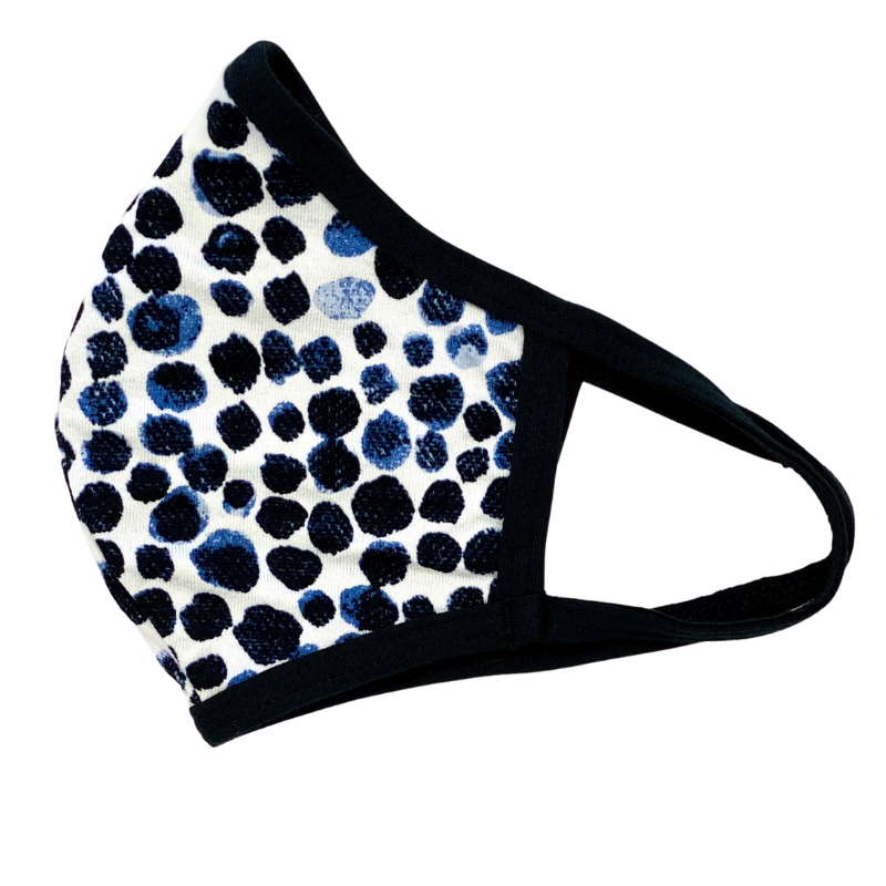 bamboo viscose mask white blue 